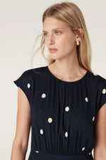 Load image into Gallery viewer, Muse Dress Navy Spot
