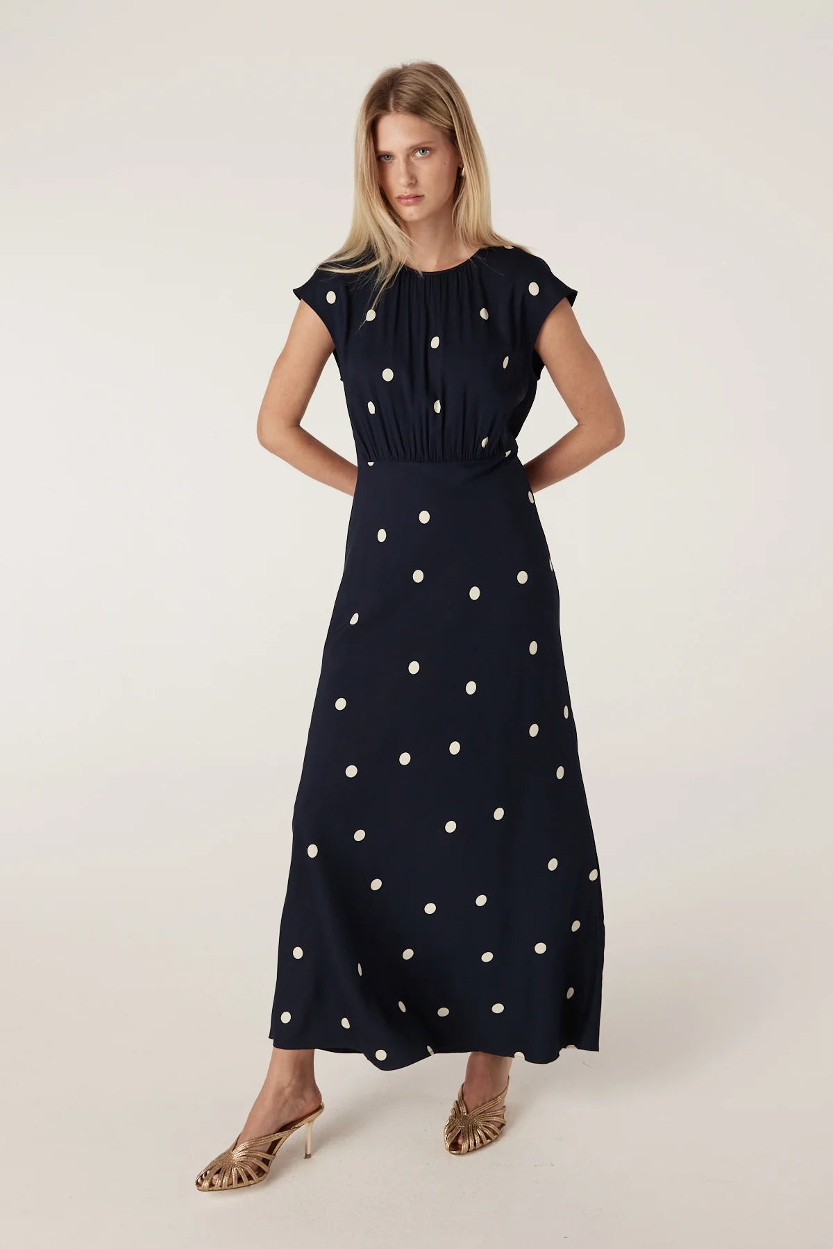 Muse Dress Navy Spot