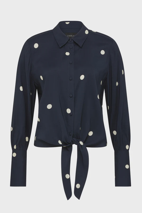 Muse Blouse Navy Spot