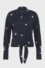 Load image into Gallery viewer, Muse Blouse Navy Spot

