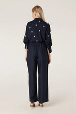 Load image into Gallery viewer, Muse Blouse Navy Spot
