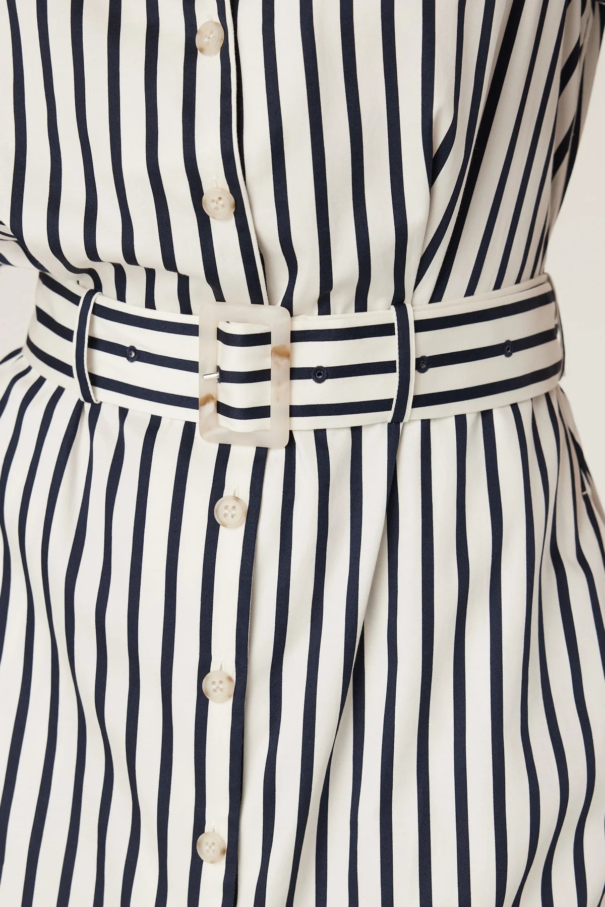 Lina Stripe Shirt Dress Navy Stripe