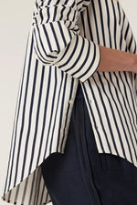 Load image into Gallery viewer, Lina Stripe Shirt Navy Stripe
