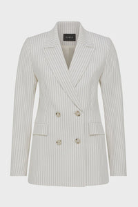 Leopold Pinstripe Blazer Ivory Pinstripe