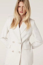 Load image into Gallery viewer, Leopold Pinstripe Blazer Ivory Pinstripe
