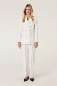 Leopold Pinstripe Blazer Ivory Pinstripe