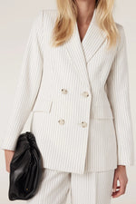 Load image into Gallery viewer, Leopold Pinstripe Blazer Ivory Pinstripe
