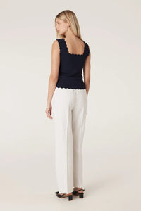 Tate Pinstripe Pant Ivory Pinstripe