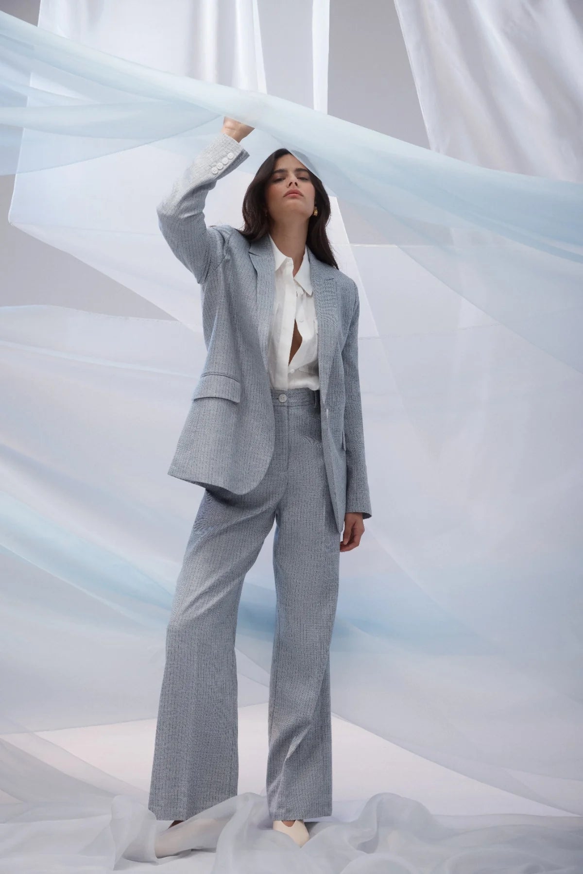 Ivy Linen Pant Blue Pinstripe