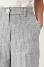 Load image into Gallery viewer, Ivy Linen Pant Blue Pinstripe
