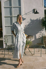 Load image into Gallery viewer, Avondale Linen Dress Palm Print
