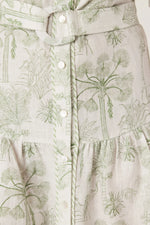 Load image into Gallery viewer, Gracie Linen Dress Palm Print
