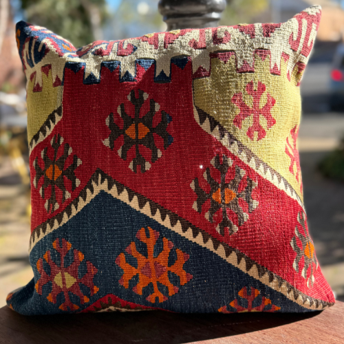 Hand Embroidered Traditional Motif Cushion Cover - 50 x 50