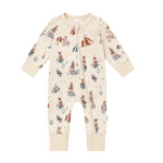Load image into Gallery viewer, Circus Bunnies Bamboo Zipsuit
