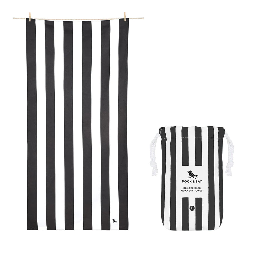 Dock & Bay - Beach Towel Cabana Collection L - Kamari Charcoal