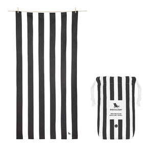 Dock & Bay - Beach Towel Cabana Collection L - Kamari Charcoal