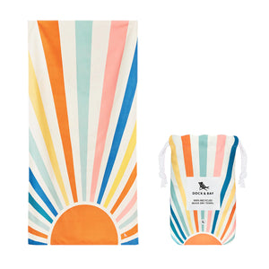 Dock & Bay - Beach Towel Stripes Go Wild Collection L - Rising Sun