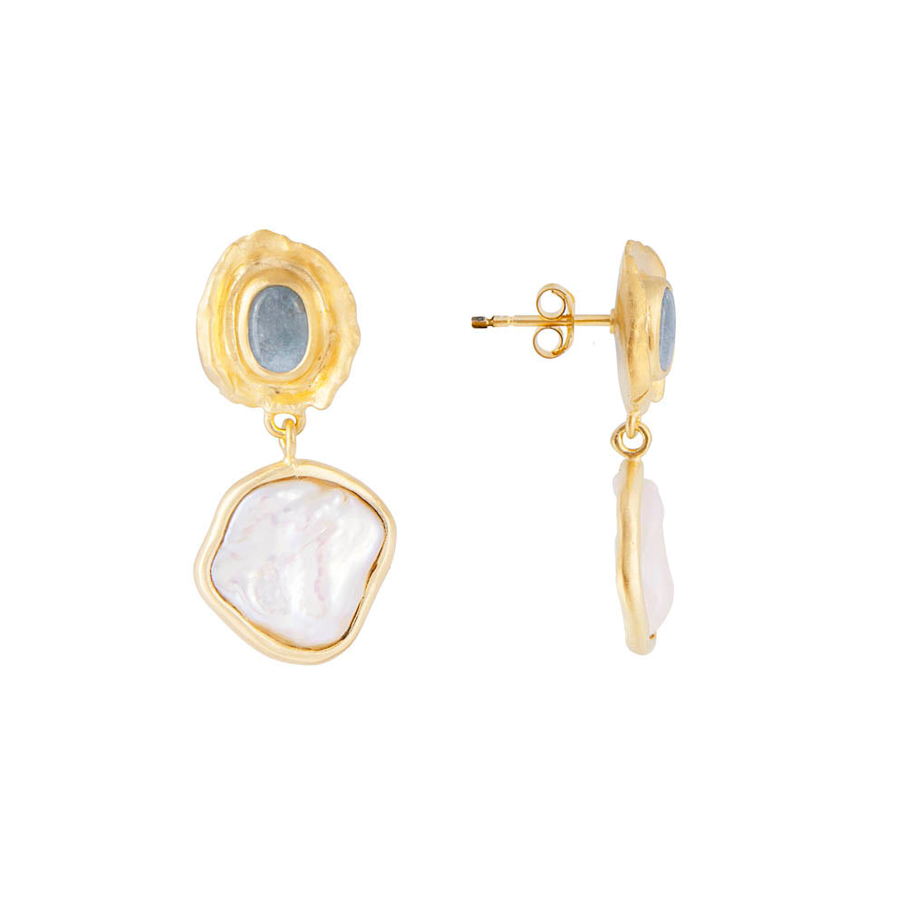AQUAMARINE PEARL DROPS