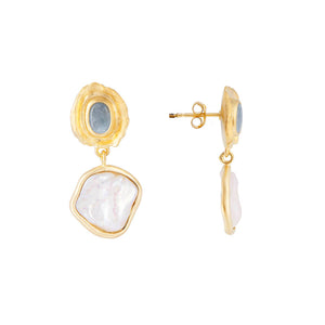AQUAMARINE PEARL DROPS