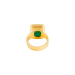 Load image into Gallery viewer, FAIRLEY - Green Agate Deco Cocktail Ring
