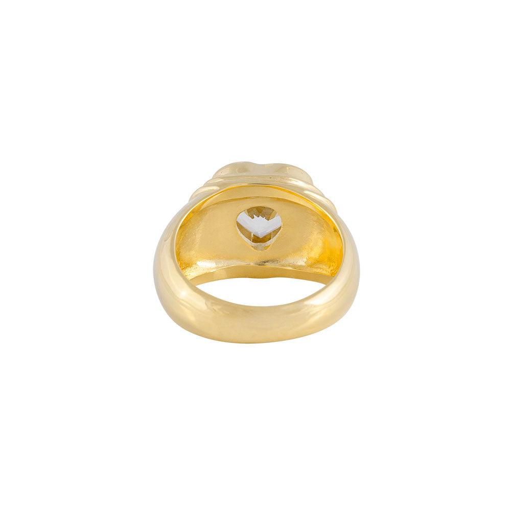 FAIRLEY White Topaz Love Cocktail Ring