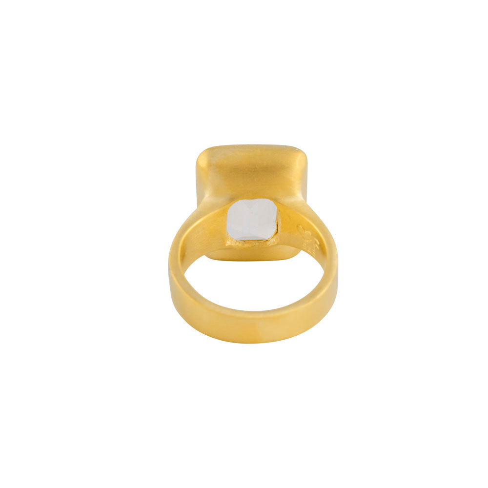 FAIRLEY Quartz Deco Cocktail Ring