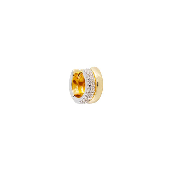 TWO-TONE PAVE HUGGIES