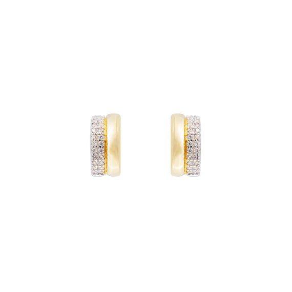 TWO-TONE PAVE HUGGIES