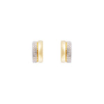 Load image into Gallery viewer, TWO-TONE PAVE HUGGIES
