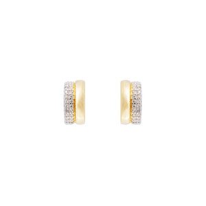 TWO-TONE PAVE HUGGIES