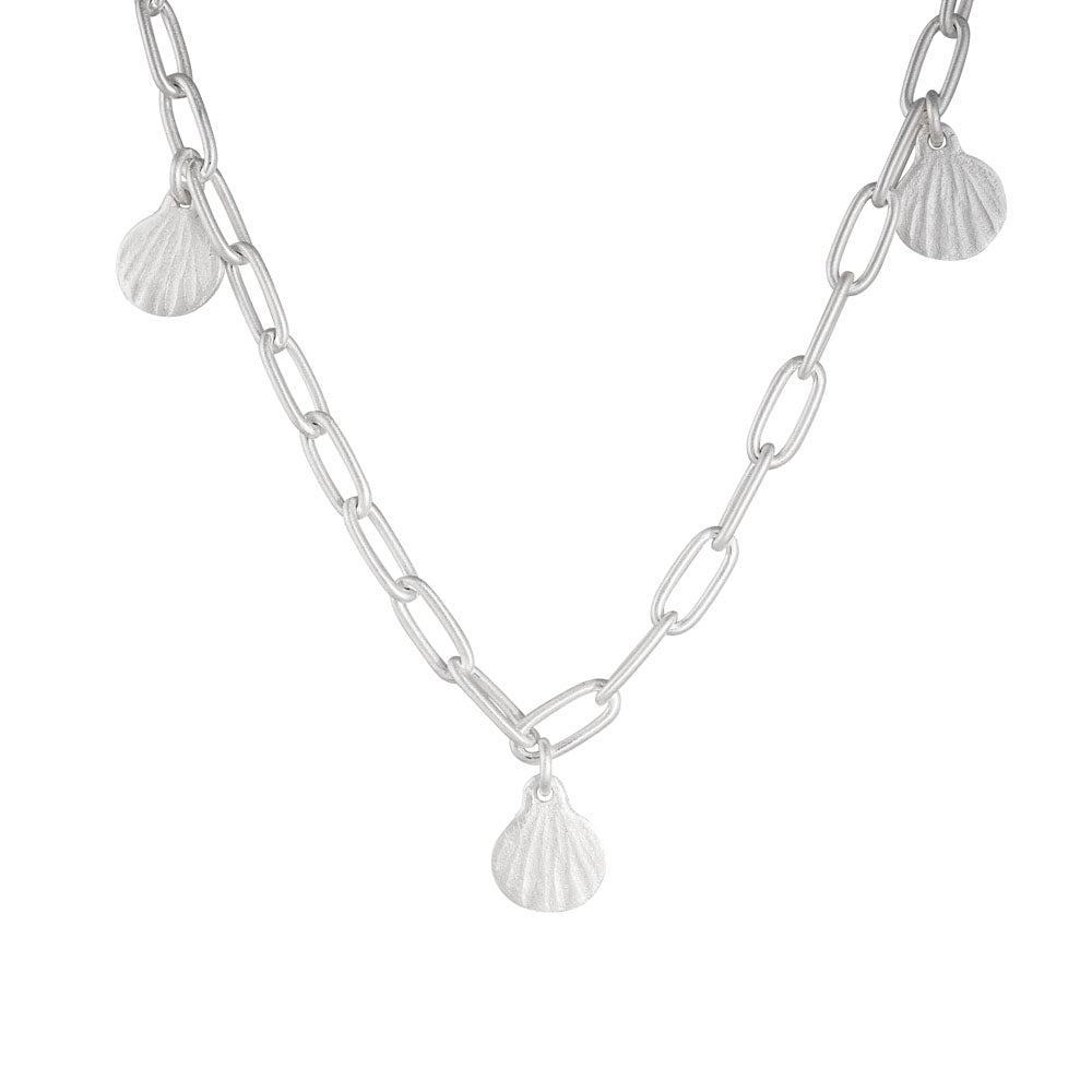 SILVER BEACH COMBER CHARM NECKLACE