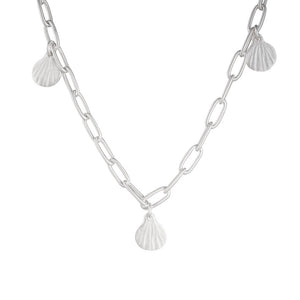SILVER BEACH COMBER CHARM NECKLACE