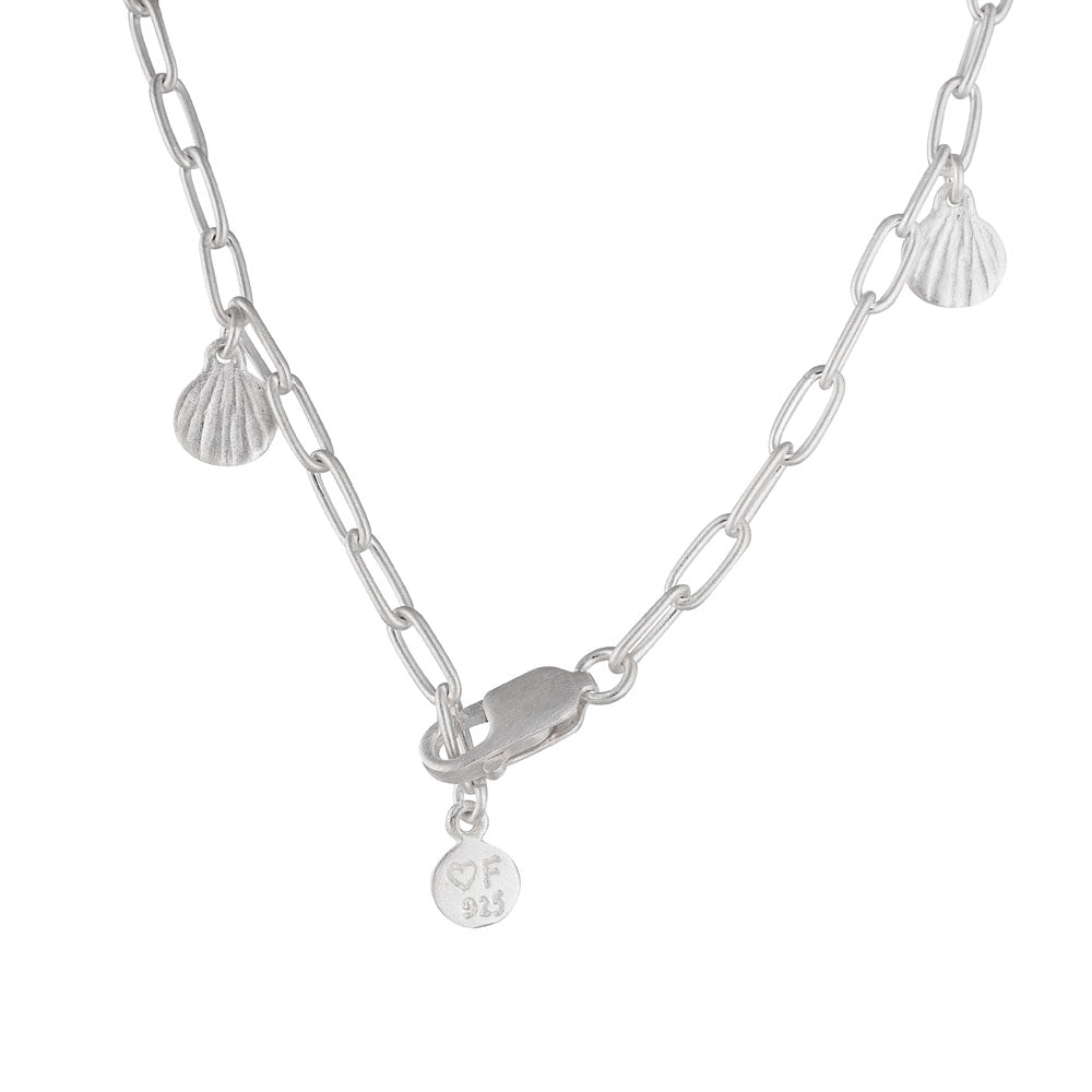SILVER BEACH COMBER CHARM NECKLACE