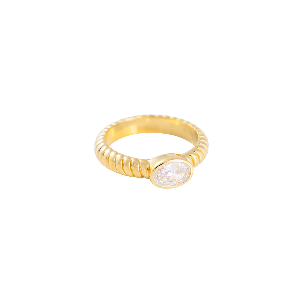 OVAL CROISSANT RING