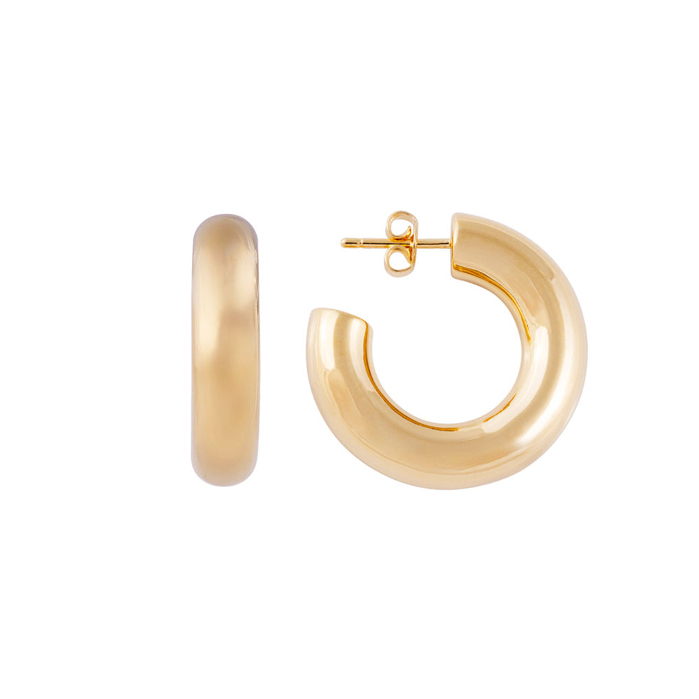 BOLD GOLD MIDI HOOPS