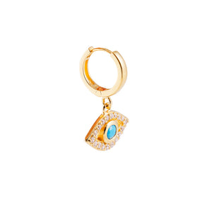 FAIRLEY Turquoise Evil Eye Hoops