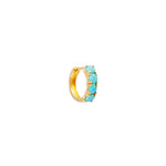 Load image into Gallery viewer, FAIRLEY Turquoise Midi Hoops
