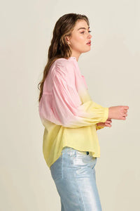 POM Blouse Faded Blooming Pink