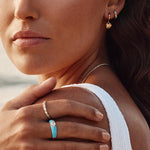 Load image into Gallery viewer, Fairley - Turquoise Deco Huggies
