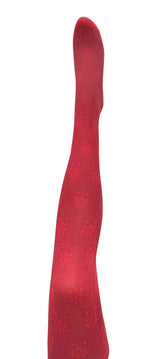 Load image into Gallery viewer, TIGHTOLOGY - Cotton Tights - Fleur Red
