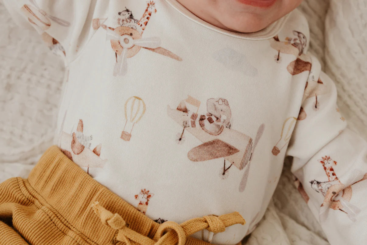 Long Sleeve Bodysuit - Up and Away