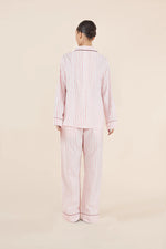Load image into Gallery viewer, Gingerlilly Octavia Cotton Stripe PJ Burgundy Stripe
