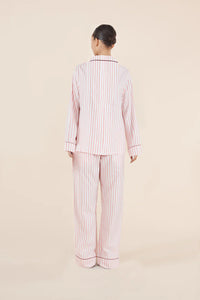 Gingerlilly Octavia Cotton Stripe PJ Burgundy Stripe