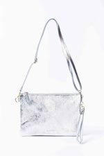 Load image into Gallery viewer, MAISON FANLI - Metallic Leather Crossbody - SILVER
