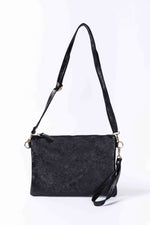 Load image into Gallery viewer, MAISON FANLI - Metallic Leather Crossbody - MIDNIGHT
