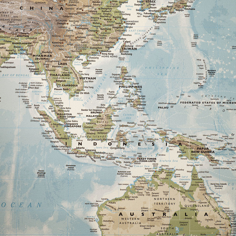 Telegram World Map - Medium 1250x900mm