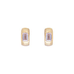 Load image into Gallery viewer, CRYSTAL EMERALD CUT HUGGIES
