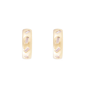 FAIRLEY Scatter Baguette Midi Hoops