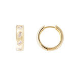 Load image into Gallery viewer, FAIRLEY Scatter Baguette Midi Hoops
