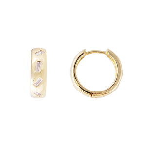 FAIRLEY Scatter Baguette Midi Hoops